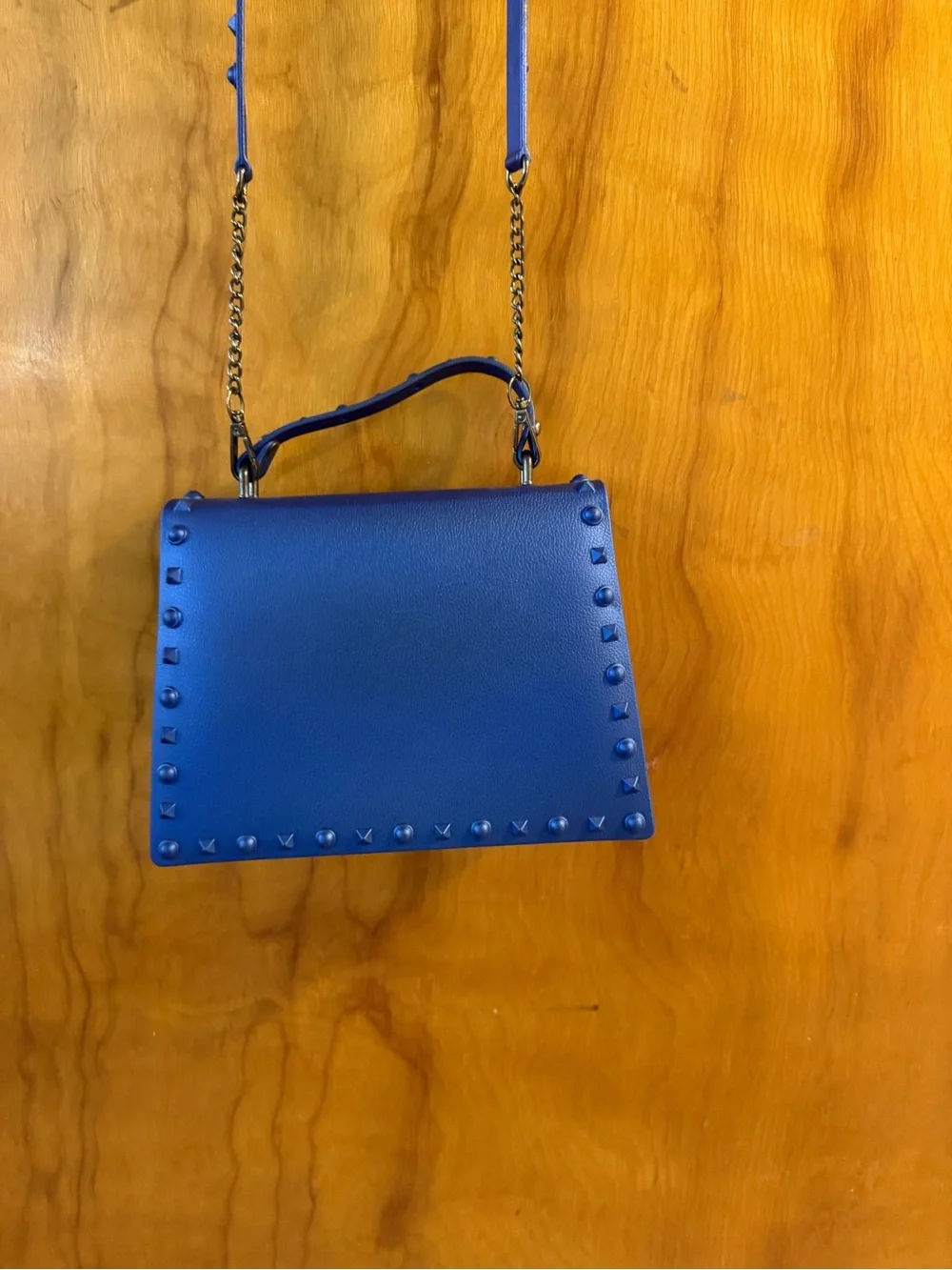 Studded Top Handle Crossbody Bag in Royal Blue